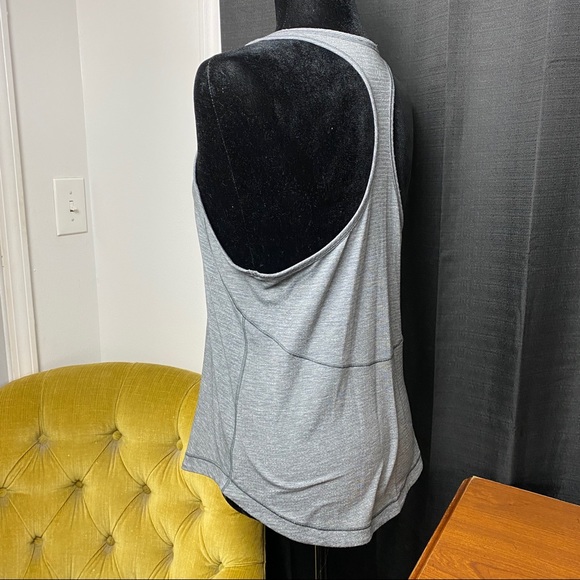 Lululemon Grey Racerback Tank Top Size 4 - Picture 4 of 14